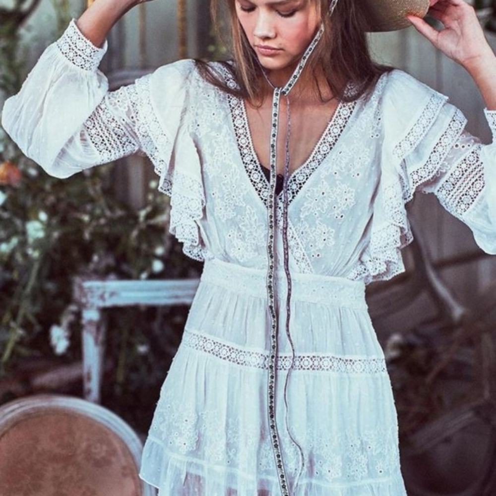 LoveShackFancy Simonna Mini Dress